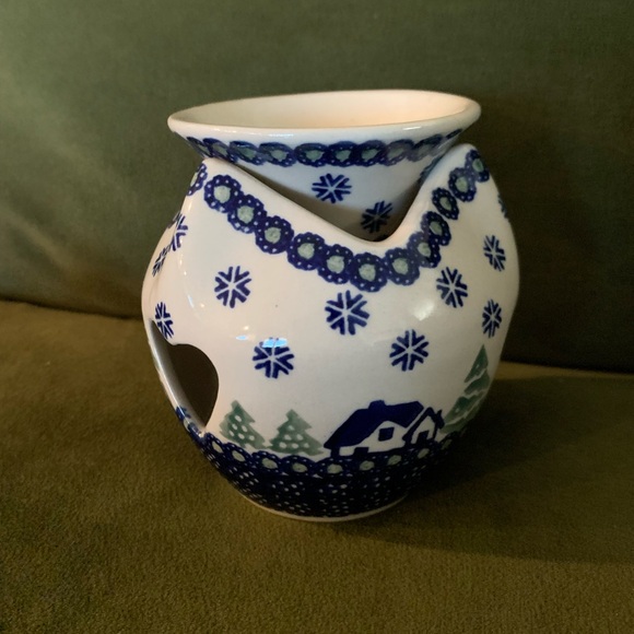 Christmas polish pottery wax melter snowing cozy home - Picture 6 of 10
